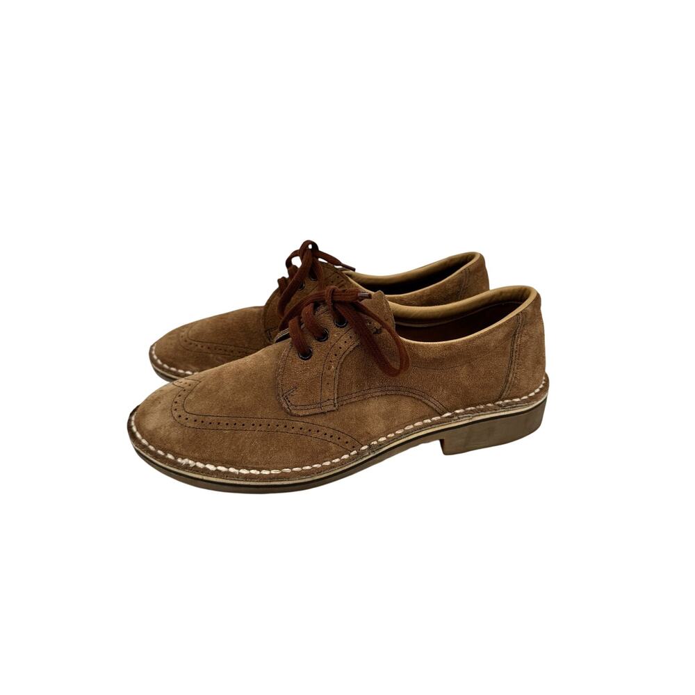 Bata Safari Wingtip Casual Oxford Shoe Mens 9 Crepe Leather Lug Soles